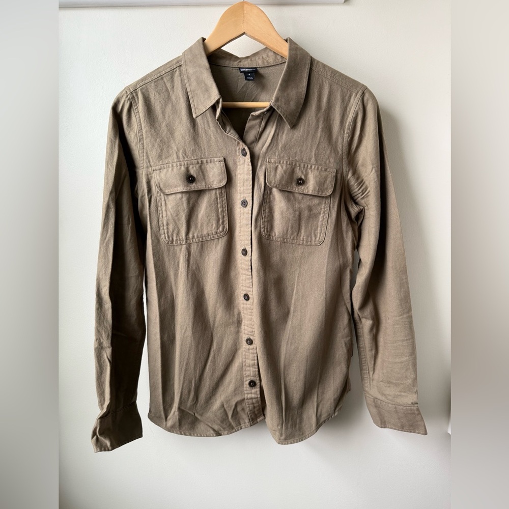 PATAGONIA Fjord Flannel Shirt Organic Cotton Gorpcore Sustainable Green Earthy S